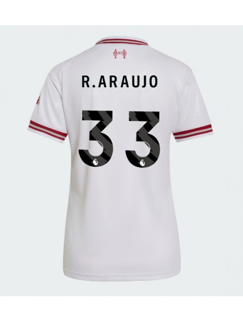 Ženski Nogometna dresi replika Liverpool Ronald Araujo #33 Gostujoči 2026-27 Kratek rokav Ženski Nogometna dresi replika Liverpool Ronald Araujo #33 Gostujoči 2026-27 Kratek rokav
